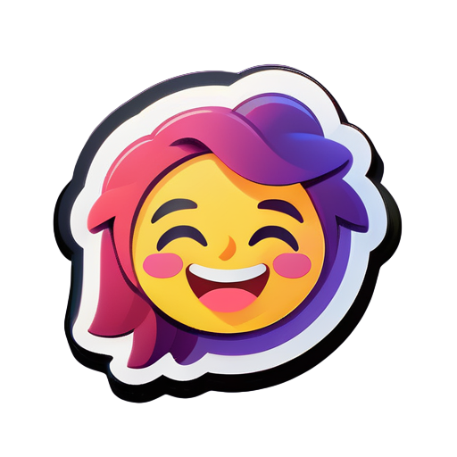 Haz un emoji que exprese gratitud en toda la web sticker