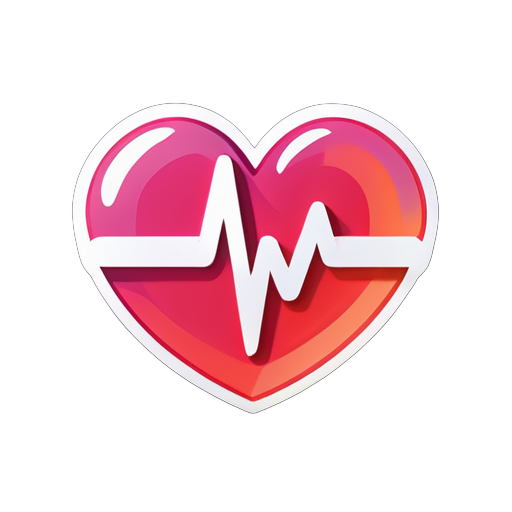 medical written in heartbeat font sticker