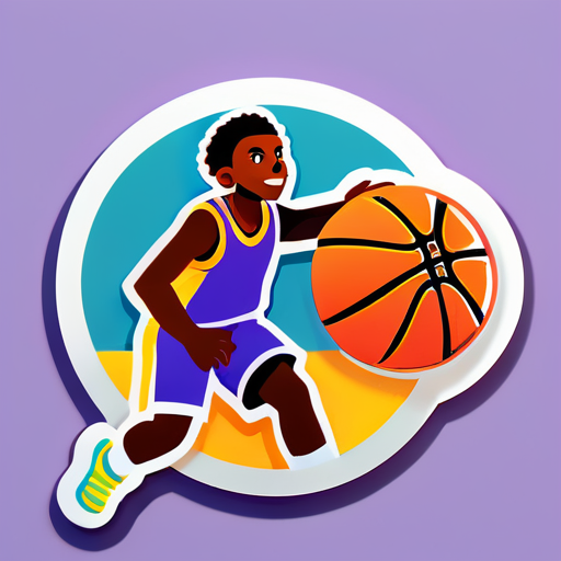 Jahrzehnt, Basketball spielen Aufkleber sticker