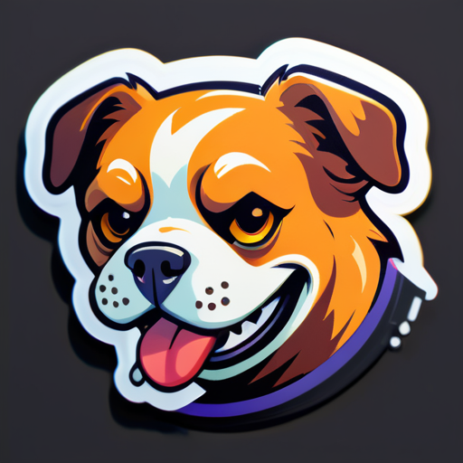 a sick dog sticker