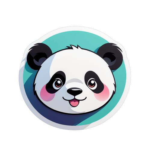 Rosto Adorável de Panda sticker