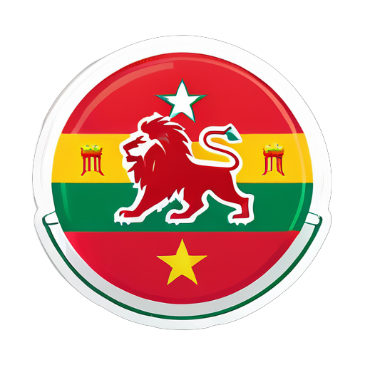 Coupe du monde de football au Maroc drapeau lion sticker