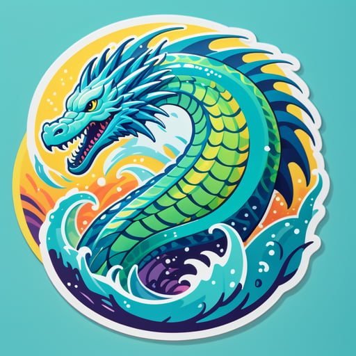 Serpiente Marina Radiante sticker