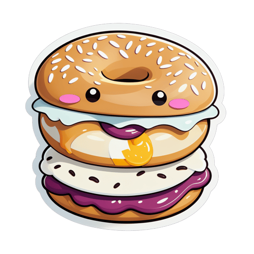 cute Bagel sticker