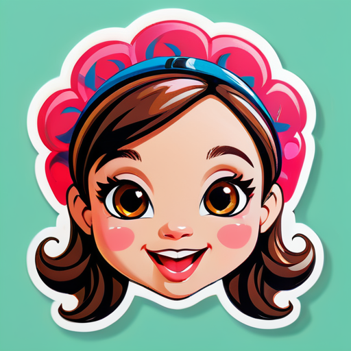 chica divertida sticker