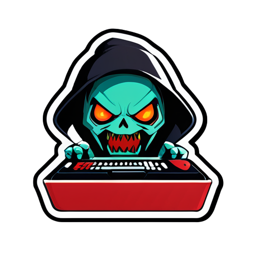 make a gaming + horror stickers for my laptop sticker