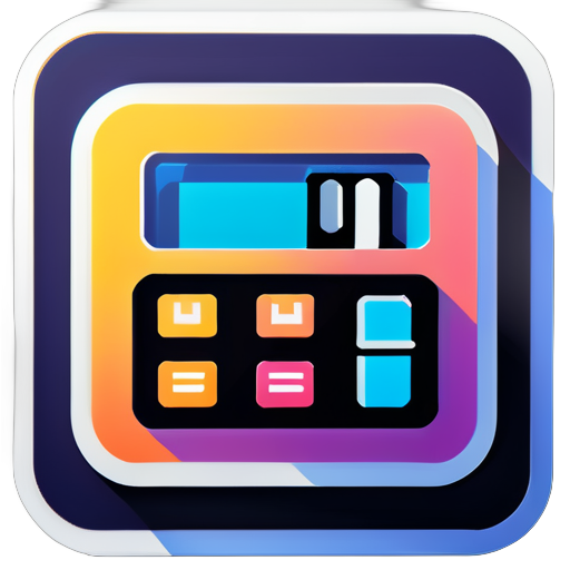 calculator icon sticker