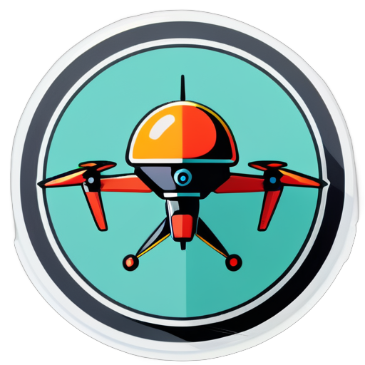 Multi-axis drone training institution sticker