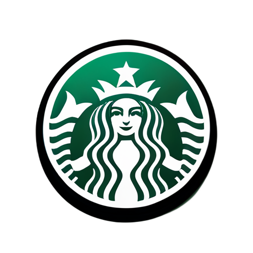 Kannst du das Starbucks-Logo generieren sticker