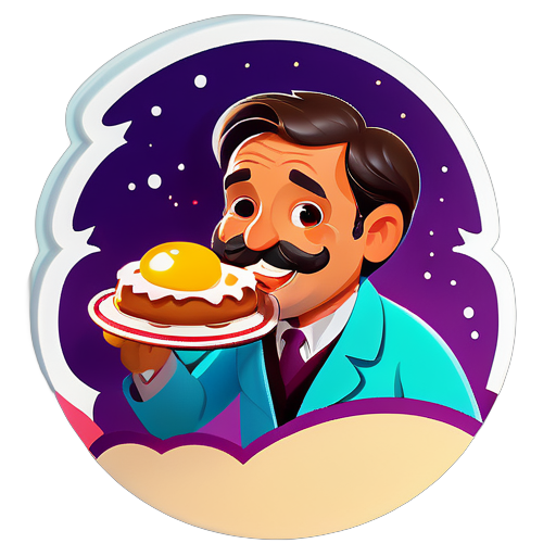 doctor eats a portuguese eggcake sticker