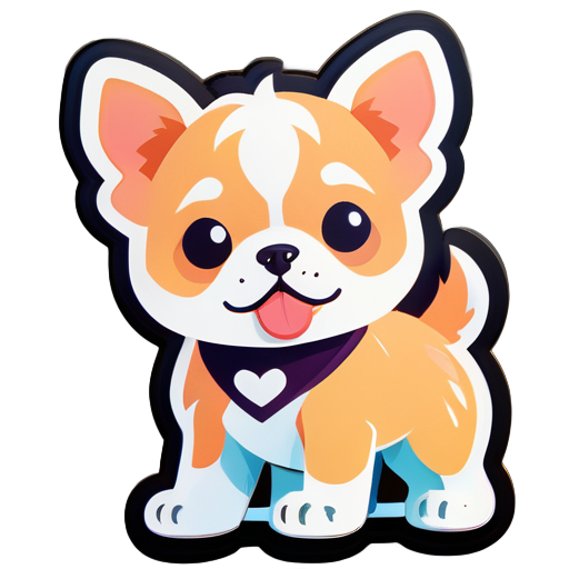 A small dog sticker