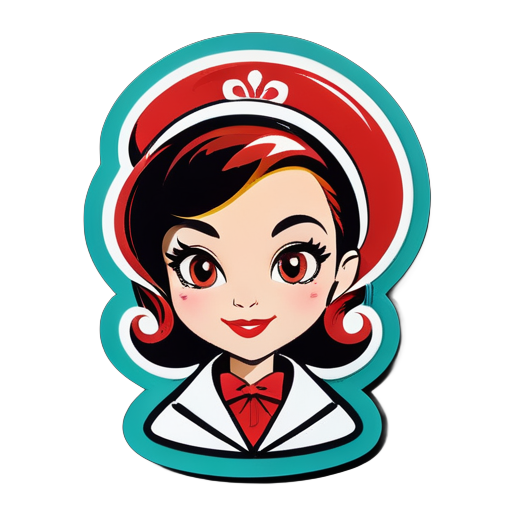 Cigarette girl sticker