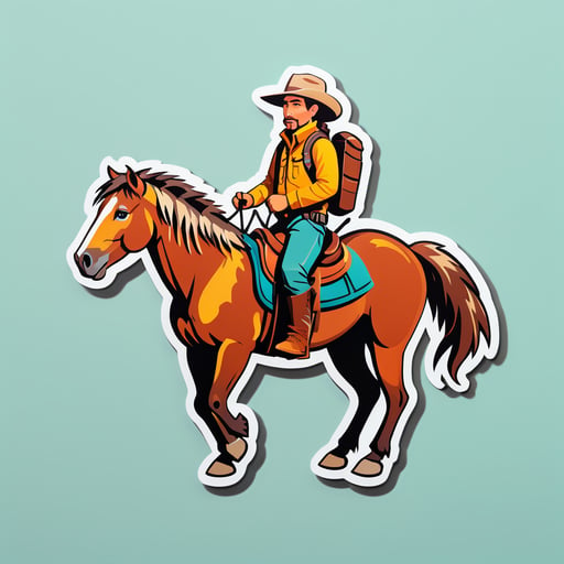 Explorateur de Chevaux Sauvages sticker