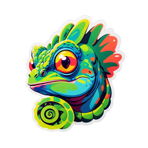 Mème du Caméléon Perplexe sticker