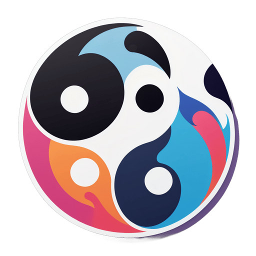 Resumo Yin e Yang sticker