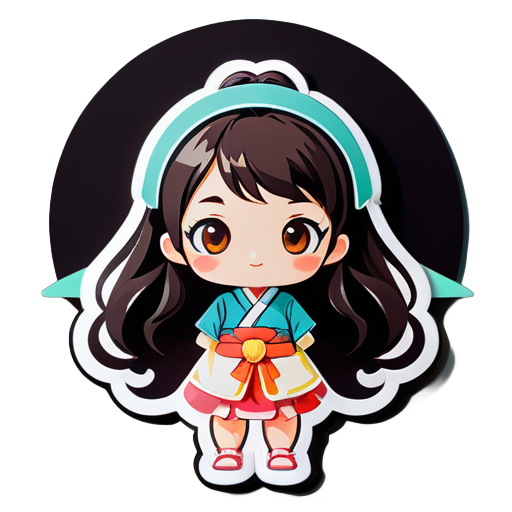 japanese cute girl sticker