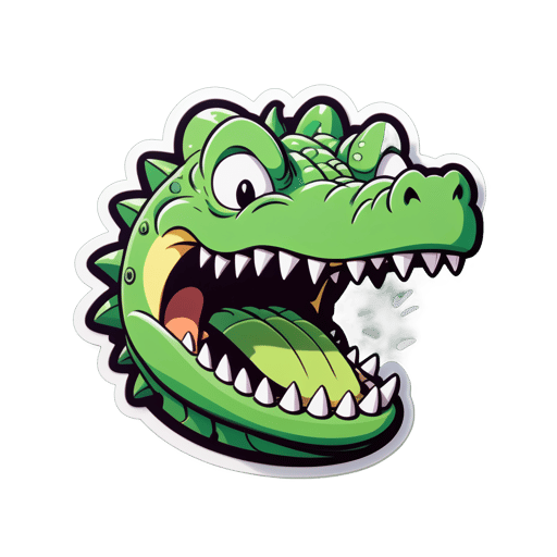 Frustrated Crocodile Meme sticker