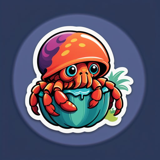 Exultant Hermit Crab Meme sticker