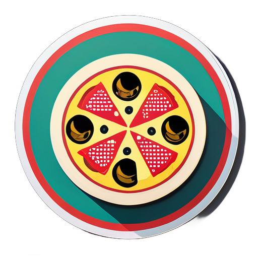 Round Pizza sticker