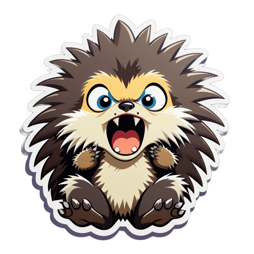 Terrified Porcupine Meme sticker