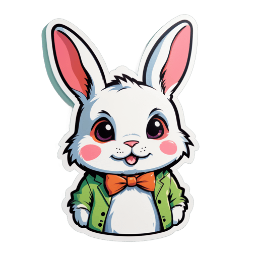 Curious Rabbit Meme sticker