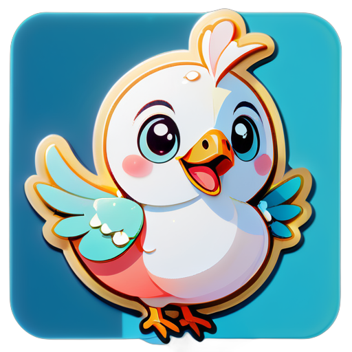 Happy Pearl Bird sticker