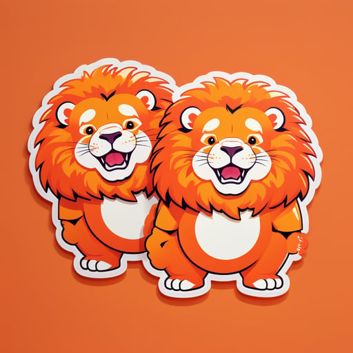 Lions Tangarines Obèses sticker