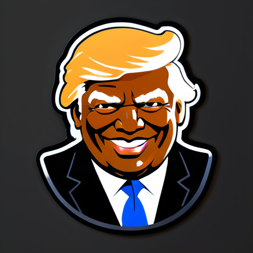 black donald trump sticker