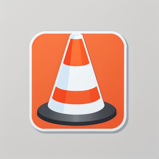 Cone de tráfego sticker