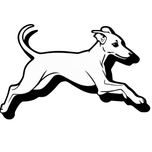 italian greyhound running sticker