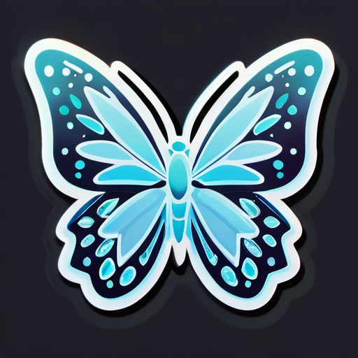 Papillon de cristal de glace sticker