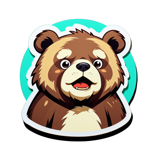 Meme del Oso Preocupado sticker