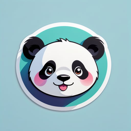 Lovable Panda Face sticker