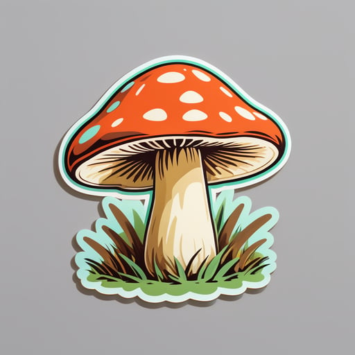 Champignon sauvage sticker