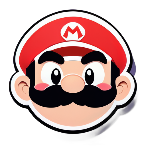 a new character that look like mario game, but without mustaches and look younger sticker