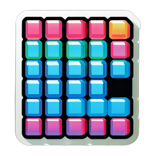 jouer au code tetris 3D sticker