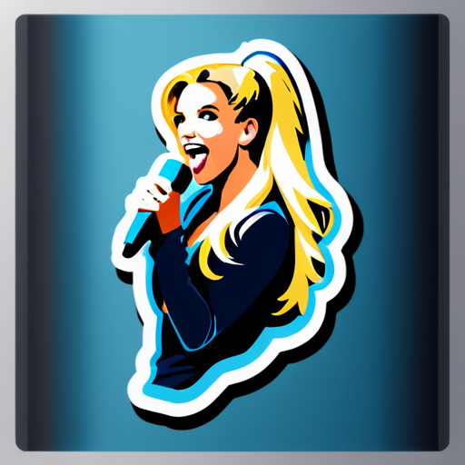 britney spears singing sticker