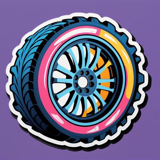 Roue et Pneu sticker