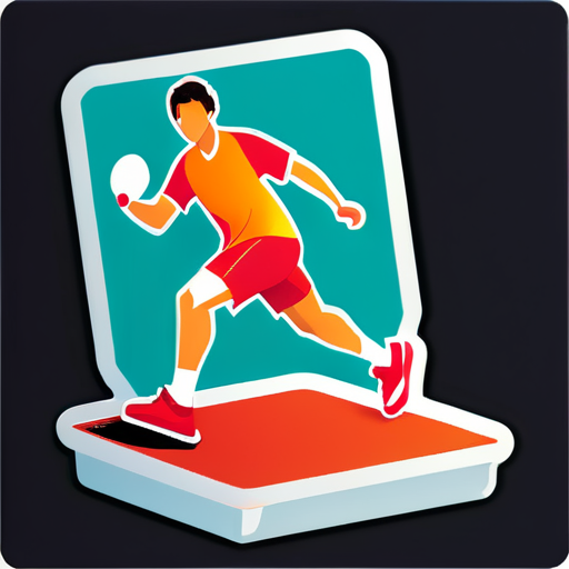 table tennis sticker