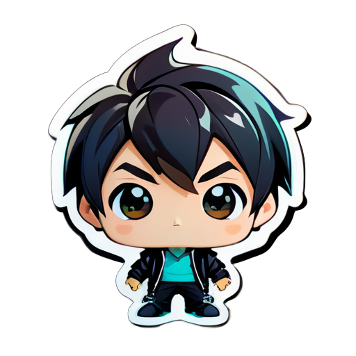 chibi boy sticker