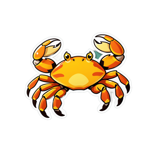 Crabes costauds de citrine sticker