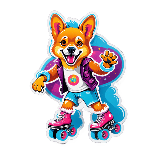 Disco Dingo với Bánh Xe Trượt sticker