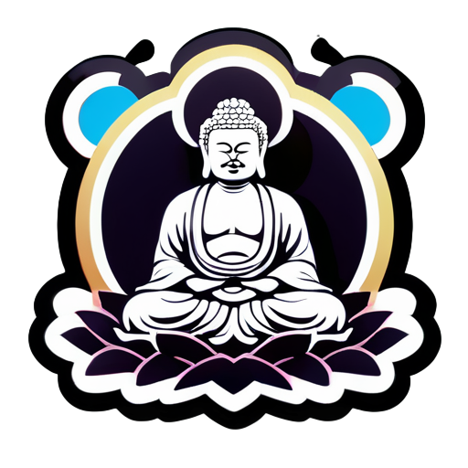 Great Buddha benefactor of humanity sticker