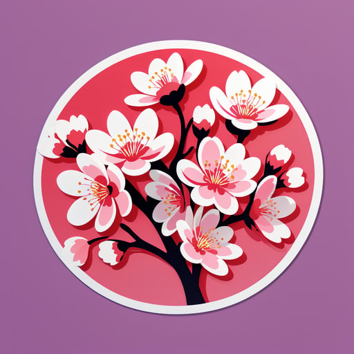 Florecientes Cerezos en Flor sticker