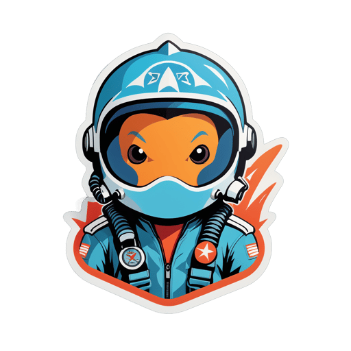 Piloto Audaz de Tiburones sticker