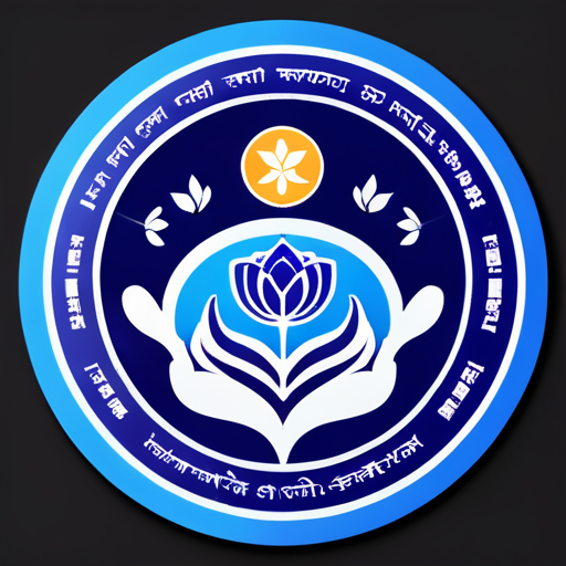 blue circular stamp on upper side shriram collage of horticulture and on lower side paniv with stars on both side and a logo of shriram shikhan sanstha paniv in middle of logo
 sticker