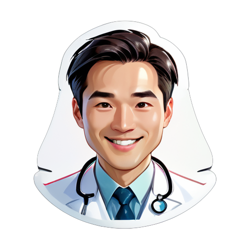 Using Dr. Li's professional headshot as the profile picture can showcase the doctor's professionalism and approachability. The photo can be taken in a clinic or hospital setting, wearing formal doctor's attire or a white coat, with a smile on the face, displaying the doctor's confidence and friendliness. sticker