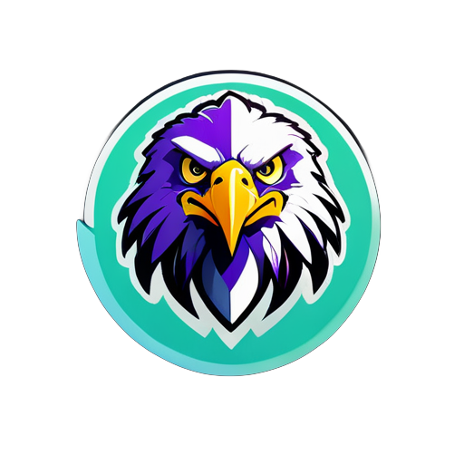 créer un logo de studio d'animation avec un aigle sticker