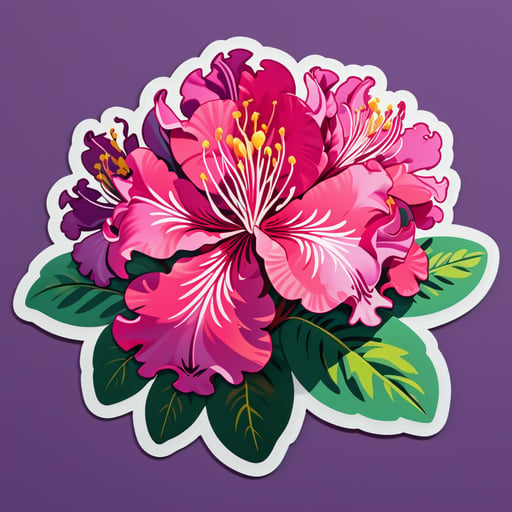 Émerveillement radieux du rhododendron sticker