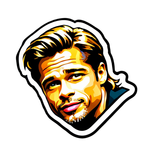 adesivo de brad pitt sticker